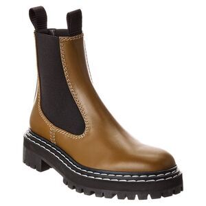 Proenza Schouler Leather Chelsea Boot, Green